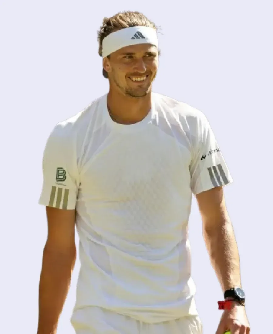 Championships 2026 Alexander Zverev Wimbledon White T-Shirt Alexander Zverev Wimbledon Championships Tournament 2026 White T-Shirt