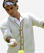 Championships 2026 Roger Federer Wimbledon Cardigan- White