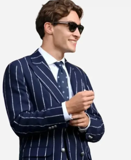 2026 Championships Wimbledon George Russell Blue Striped Blazer