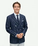 George Russell Blue Striped Blazer