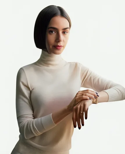 Lily Collins Turtleneck Sweater