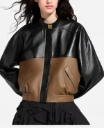 Christian Siriano Project Runway S22 Leather Bomber Jacket