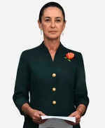 Claudia Sheinbaum FIFA World Cup Final Trophy Ceremony Green Blazer