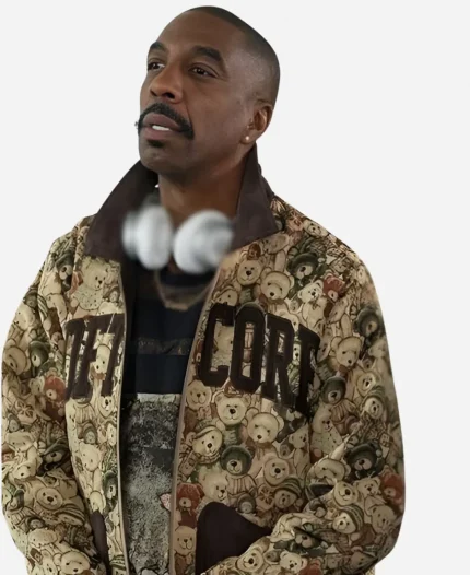Leon Curb Your Enthusiasm S12 J.B. Smoove Black MARKET Teddy Bear Jacket