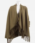 Deborah Vance Olive Fringed Jacket