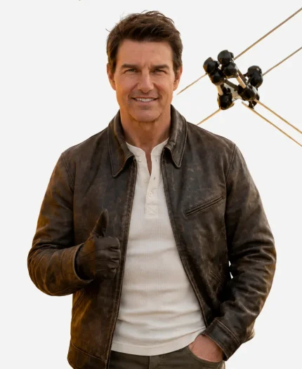Digger 2026 Tom Cruise Brown Leather Jacket