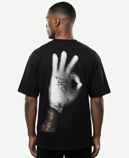 Drake ICEMAN Album 2026 Cover Art MJ Bedazzled Crystal Glove T-Shirt