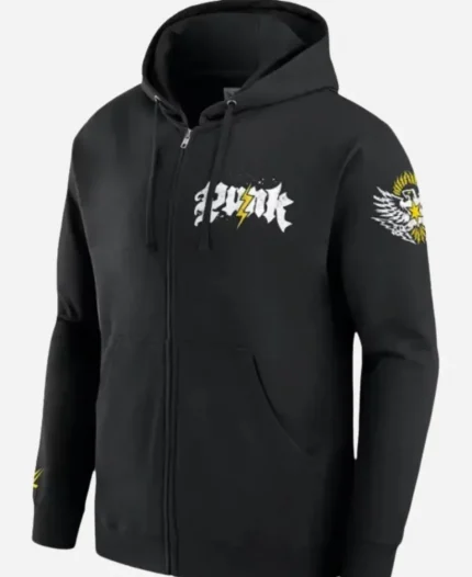 WWE CM Punk Electric Punk Graphic Hooded Jacket 