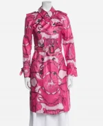 Lexi Minetree Elle 2026 Pink Graphic Trench Coat
