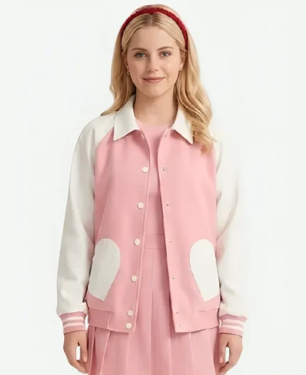 Elle Woods 2026 Elle S01 Lexi Minetree Pink & White Varsity Jacket