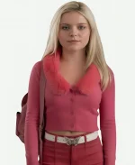Elle Woods Pink Faux Fur Cardigan 