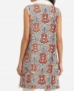 Lily Collins Emily In Paris S06 Jacquard Sleeveless Long Coat