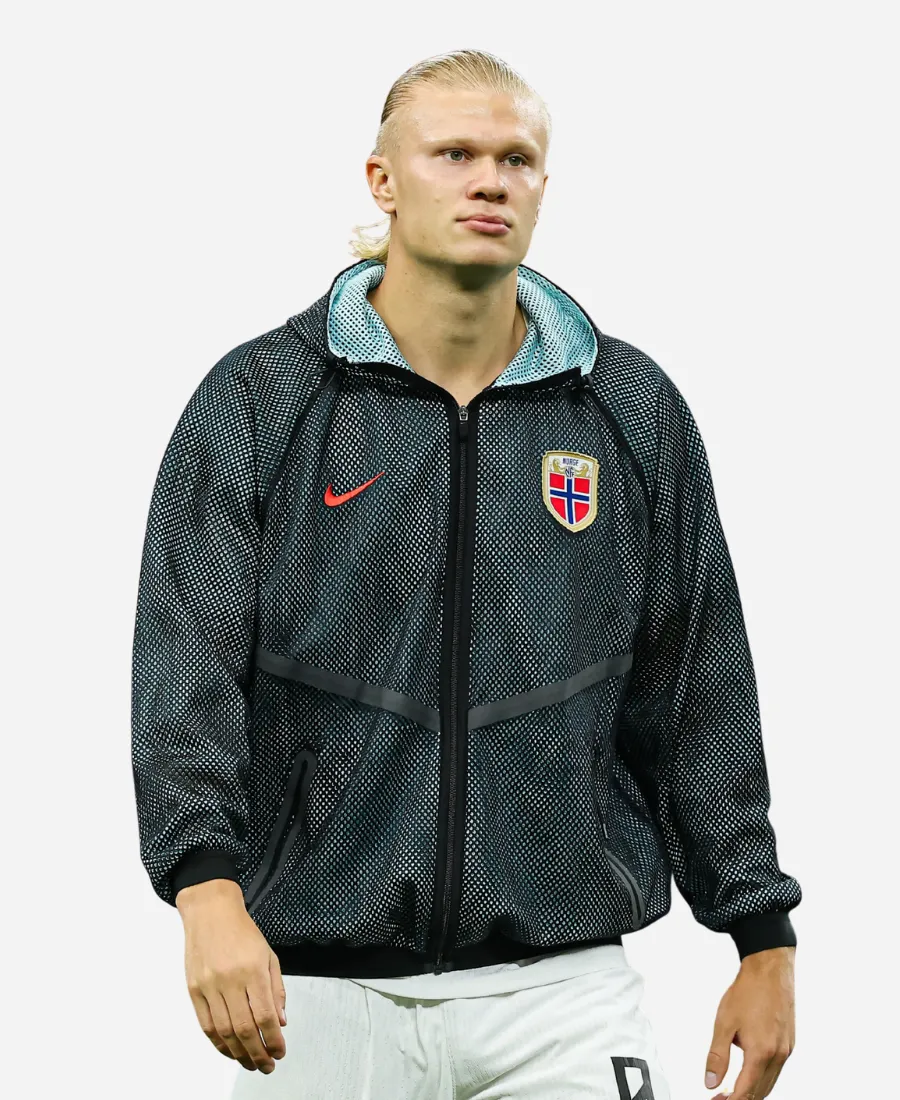 Erling Haaland Norway Anthem Mesh Jacket Erling Haaland Norway Anthem Hooded Jacket