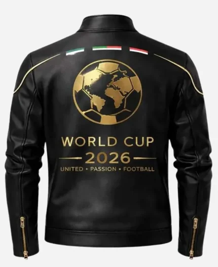 World Cup 2026 Black Leather Jacket