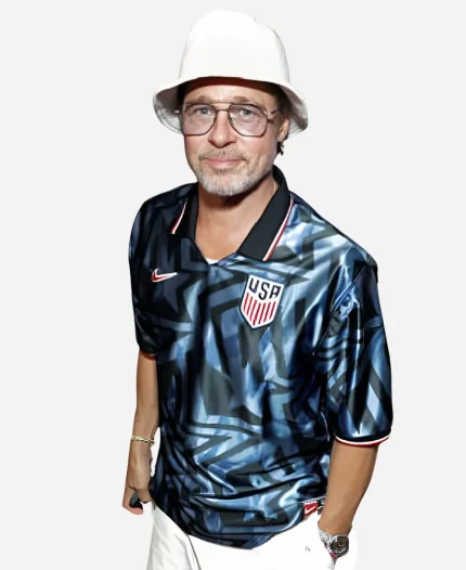 Brad Pitt FIFA World Cup 2026 Türkiye vs USA Navy Blue Jersey