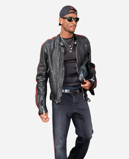 FIFA World Cup 2026 Final Shai Gilgeous-Alexander Black Biker Leather Jacket