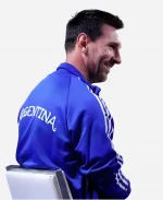 FIFA World Cup Lionel Messi Addias Final White Three Stripes Blue Track Jacket