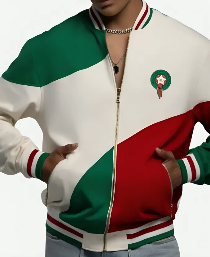 FIFA World Cup 2026 Morocco Heritage Jacket Morocco FIFA World Cup 2026 Heritage Colorblock Track Jacket