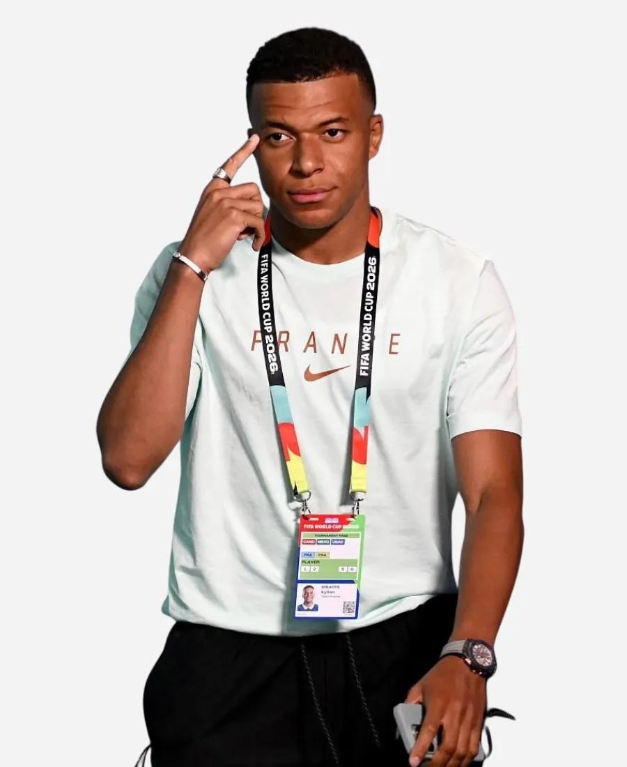 FIFA World Cup 2026 Sweden vs France Kylian Mbappé T-Shirt FIFA World Cup 2026 Kylian Mbappé France Wordmark T-Shirt