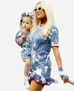 FIFA World Cup 2026 Türkiye vs USA Paris Hilton White Star Print Grey Jersey