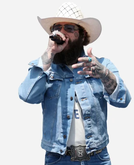 2026 FIFA World Cup Closing Ceremoney Final Post Malone Blue Denim Jacket
