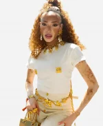  FIFA World Cup Final Winnie Harlow Fitted Silhouette White T-Shirt