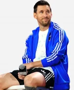 FIFA World Cup Lionel Messi Addias Final White Three Stripes Track Jacket