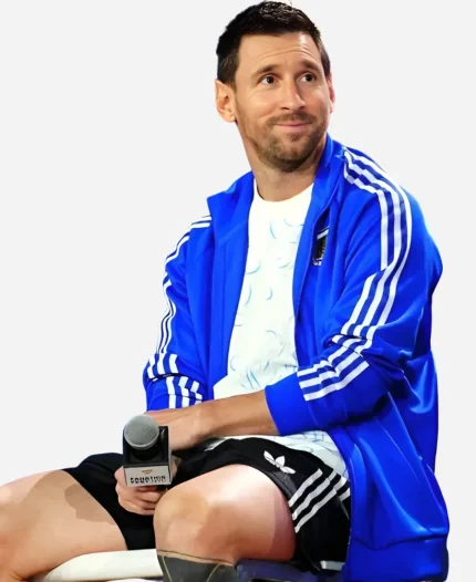 FIFA World Cup Lionel Messi Addias Final White Three Stripes Track Jacket