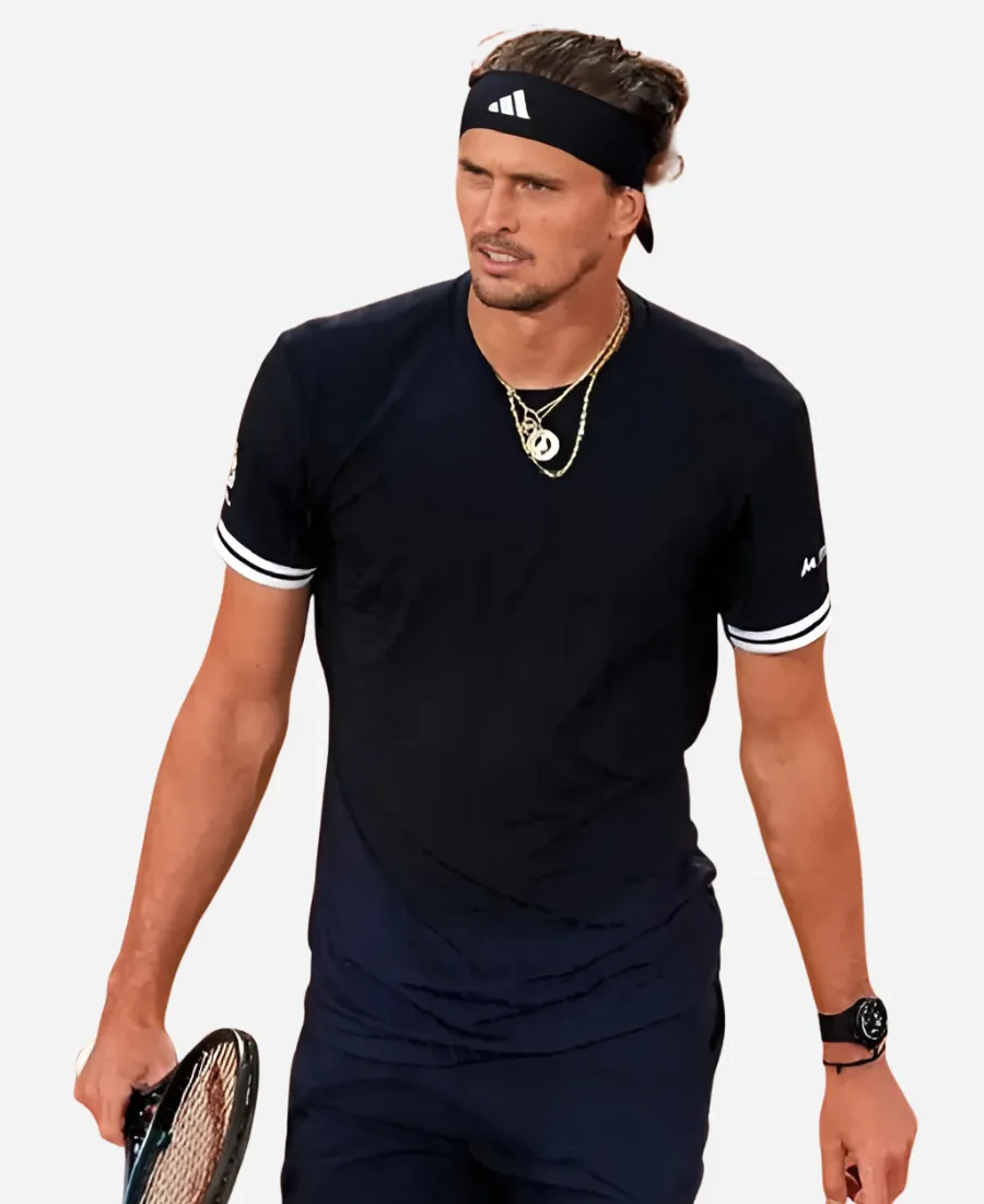 French Open 2026 Alexander Zverev T-Shirt French Open Alexander Zverev Black T-Shirt