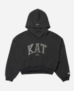 Gap x Katseye Lara Black Oversized Hoodie