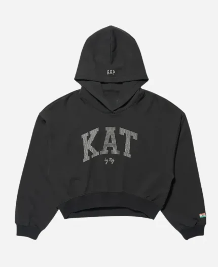 Gap x Katseye Lara Black Oversized Hoodie