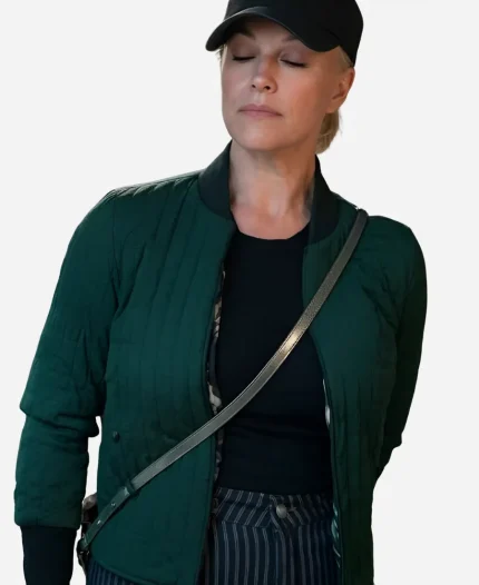 Hannah Waddingham 2026 Ride or Die S01 Green Reversible Quilted Bomber Jacket