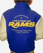 Homie x Los Angeles Rams Blue & Cream Varsity Jacket 