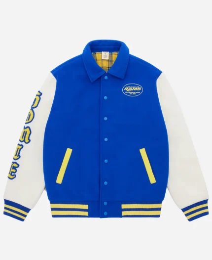  Homie x Los Angeles Rams 2026 Blue & Cream Letterman Jacket