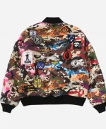 Multi Badge Hybrid Camo Padded MA-1 Multicolor Jacket