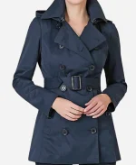 Coldwater S01 Fiona Blue Short Trench Coat