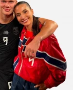 Isabel 2026 World Cup Norway P Logo Custom Leather Jacket