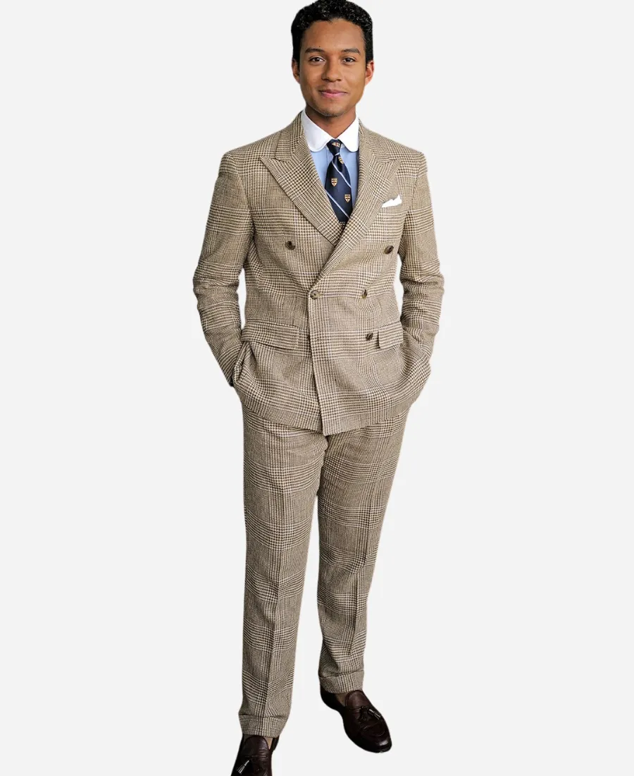 Jaafar Jackson 2026 Wimbledon Suit  2026 Wimbledon Tennis Championships Jaafar Jackson Plaid Suit