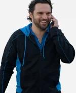 Dustin Boyd Tv Series The Dink 2026 Jake Johnson Blue & Black Hoodie