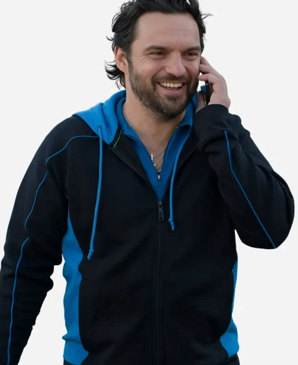 Dustin Boyd Tv Series The Dink 2026 Jake Johnson Blue & Black Hoodie