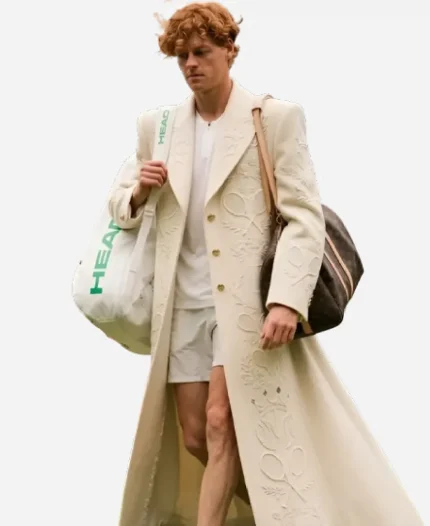 Wimbledon 2026 Jannik Sinner Embroidered Trench Coat