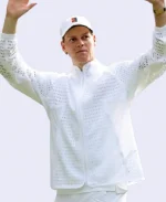 Championships 2026 Jannik Sinner White Knit Wimbledon Jacket