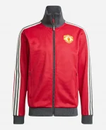  Jason Momoa Adidas Manchester United 2026 Football Team Track Red Jacket