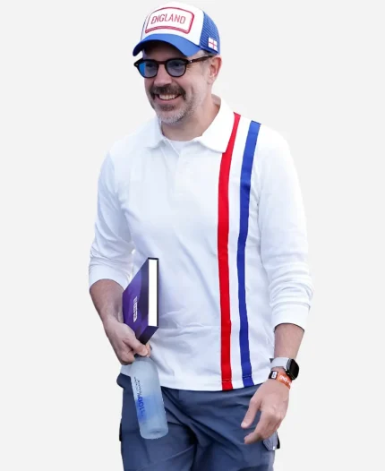 2026 FIFA World Cup Jason Sudeikis England vs Panama Stripe White Shirt