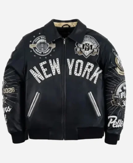 Stadium Roc Nation Jay-Z Pelle Yankee Black Leather Jacket