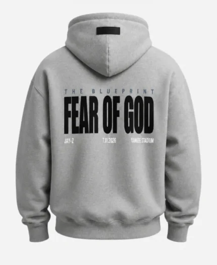 Jay-Z The Blueprint Fear of God 2026 NY Yankees Hoodie - Grey