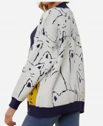 Jennifer Pedranti The RHOC 2026 Cat Graphic White Cardigan