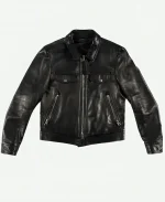 Jensen Huang Signature Black Leather Trucker Jacket