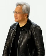 NVIDIA CEO Jensen Huang Signature Tom Ford Black Leather Trucker Jacket