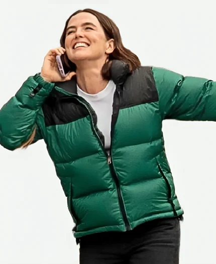 Zoey Deutch Green Puffer Jacket